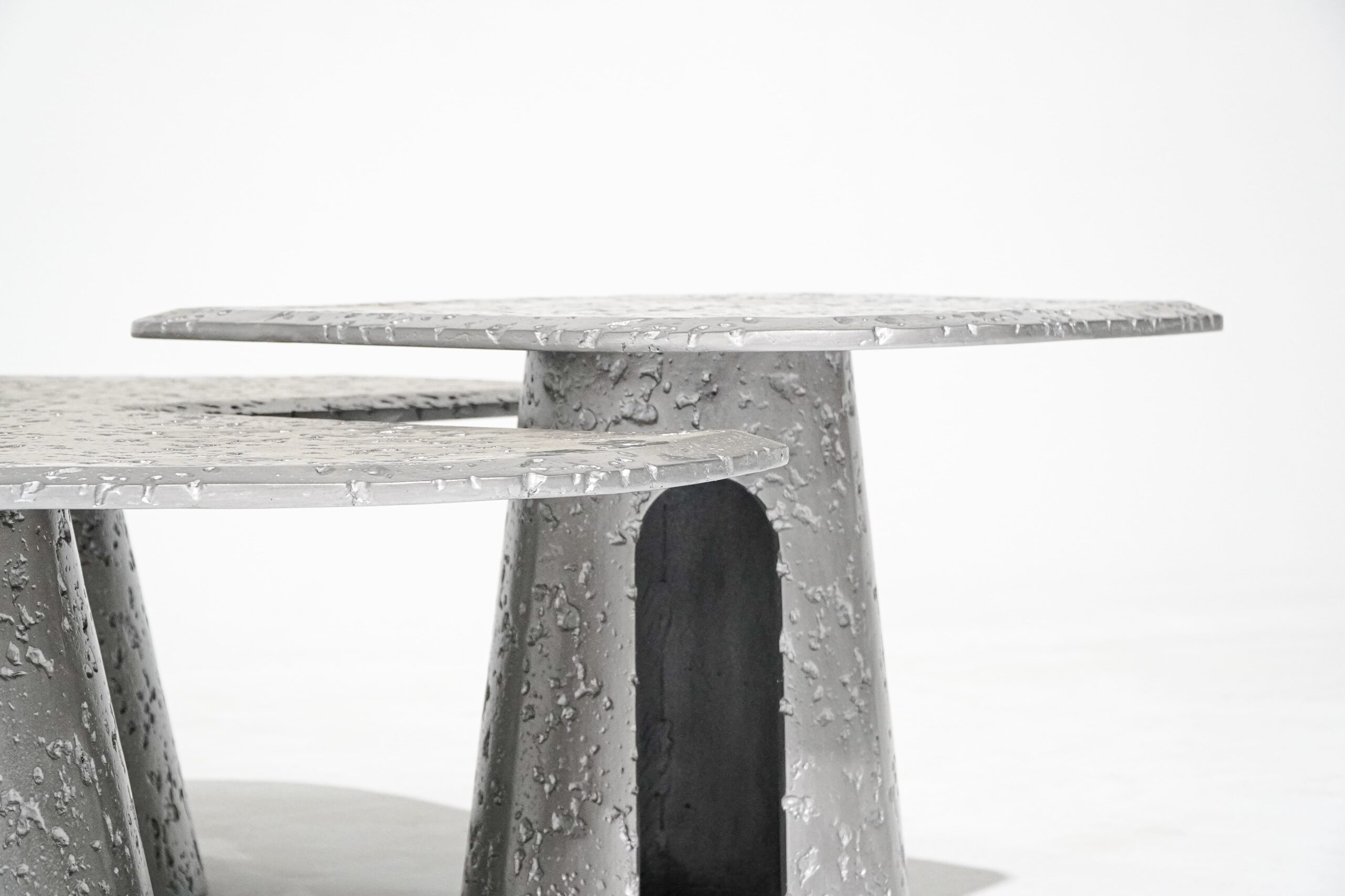 Cesa Design mesa de centro color plateado